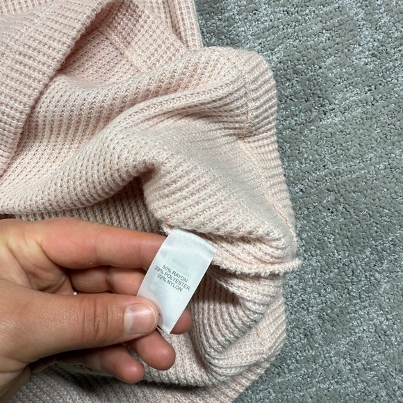 J. Jill Soft Cozy Waffle Knit Button Down Casual Henley Pull Over V-Neck Top L - Picture 5 of 7